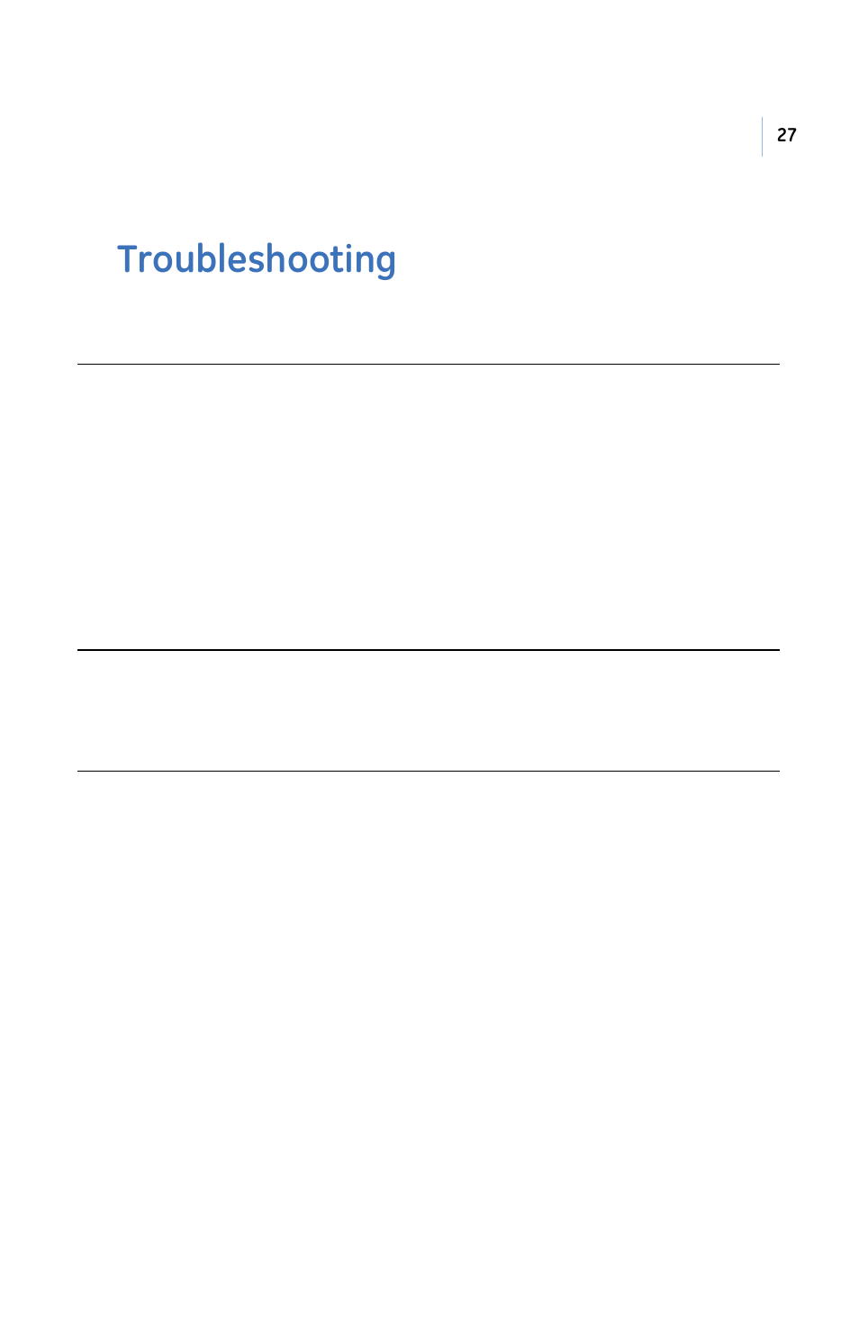 Roubleshooting, Troubleshooting | GE PB3-POS-RP User Manual | Page 27 / 48