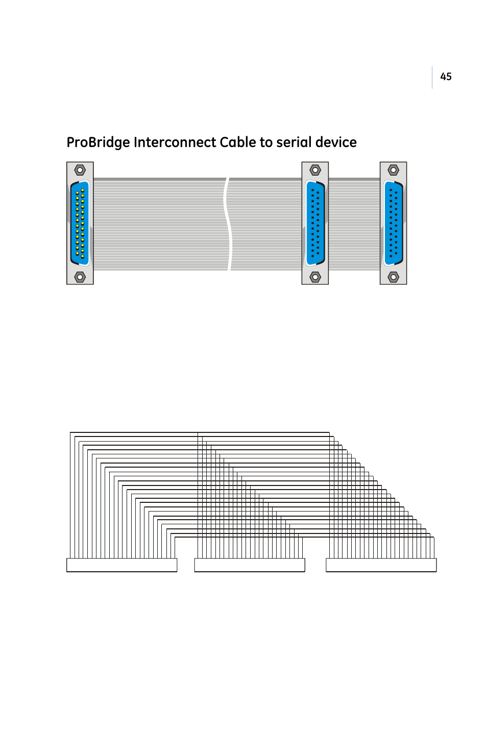 Probridge interconnect cable to serial device | GE PB3-POS-RP User Manual | Page 45 / 48