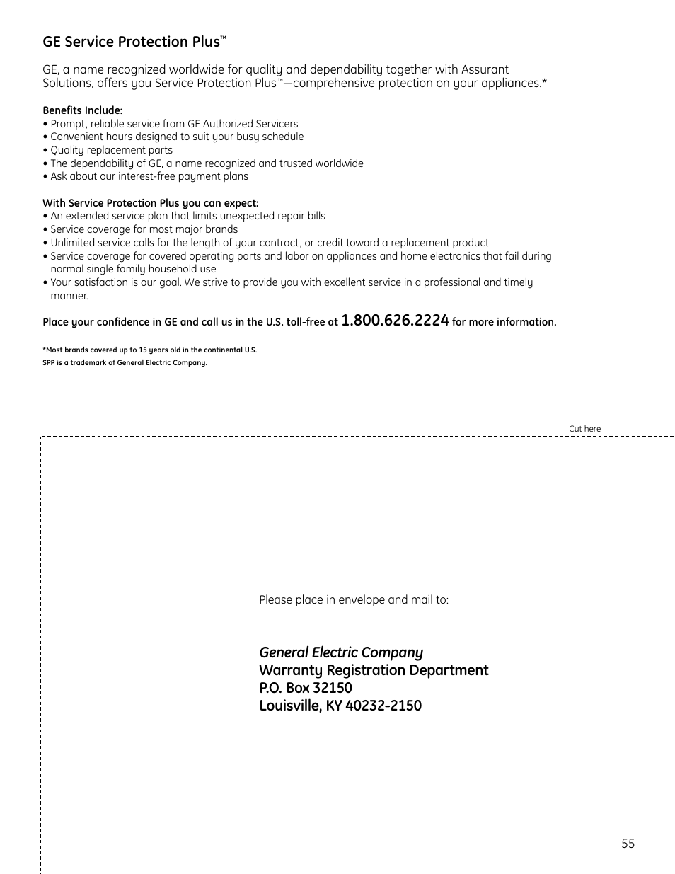 Product registration, Product registration , 56 | GE CS980 User Manual | Page 55 / 60