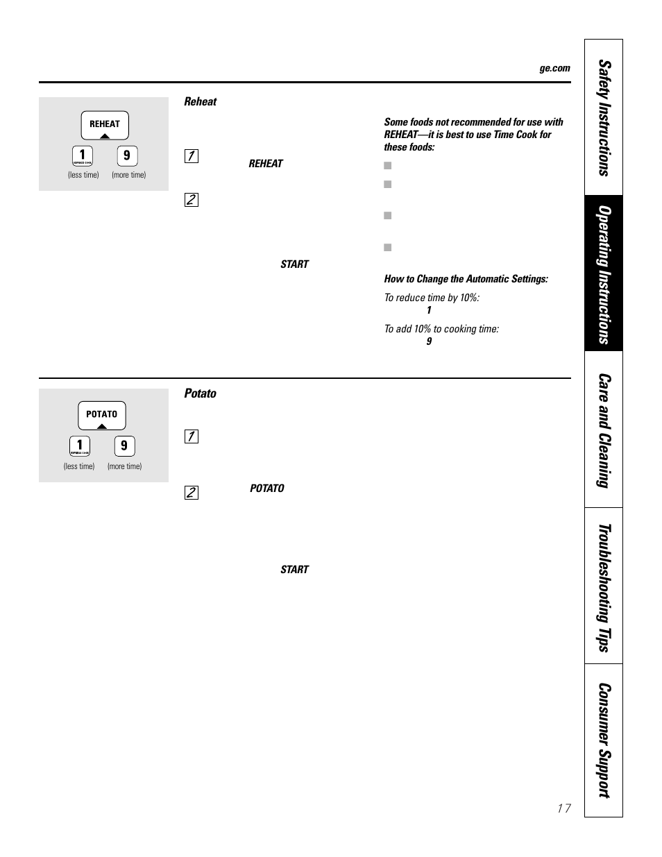 GE JKP8627 User Manual | Page 17 / 44