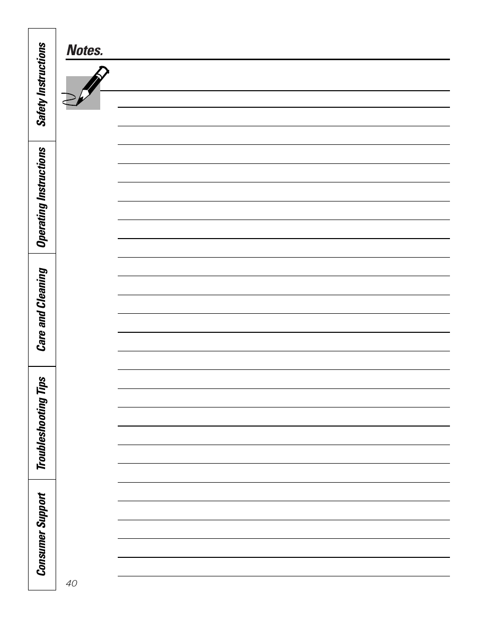 GE JKP8627 User Manual | Page 40 / 44