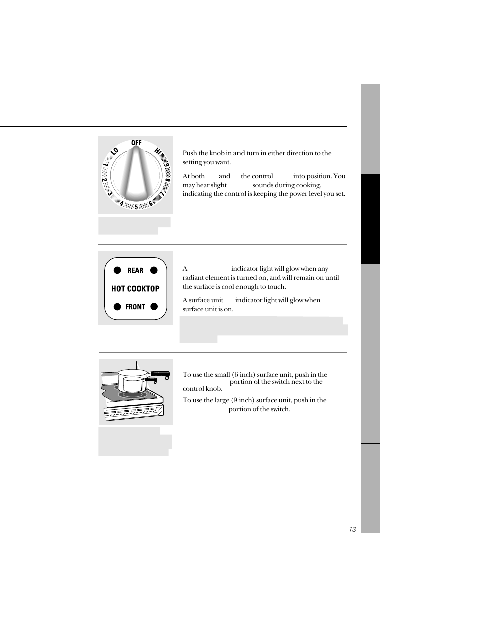 Using the surface units, Using the surface units –15, How to set | Indicator lights, Dual surface unit switch | GE 164D3333P071 User Manual | Page 13 / 48