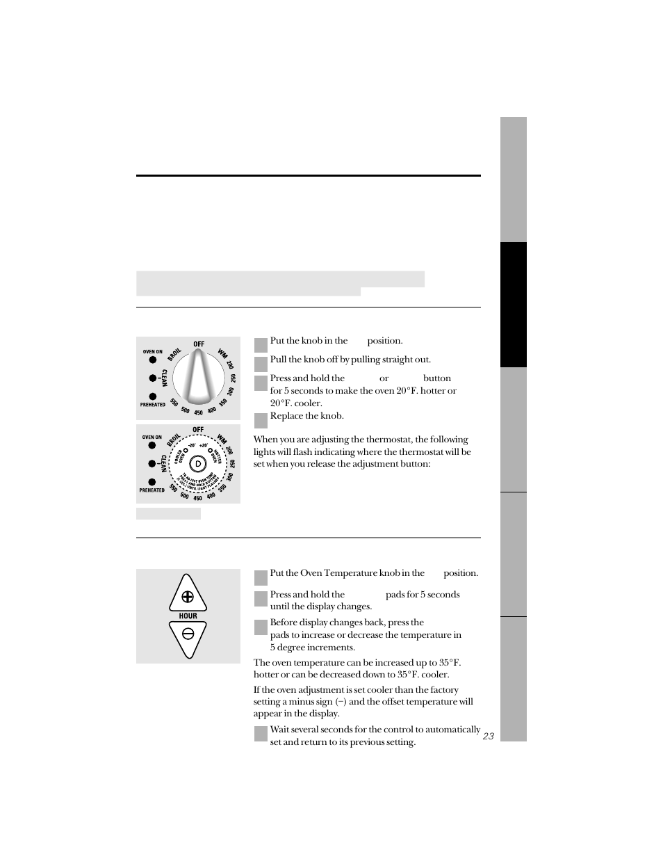 Oven thermostat, Adjust the oven thermostat—do it yourself | GE 164D3333P071 User Manual | Page 23 / 48