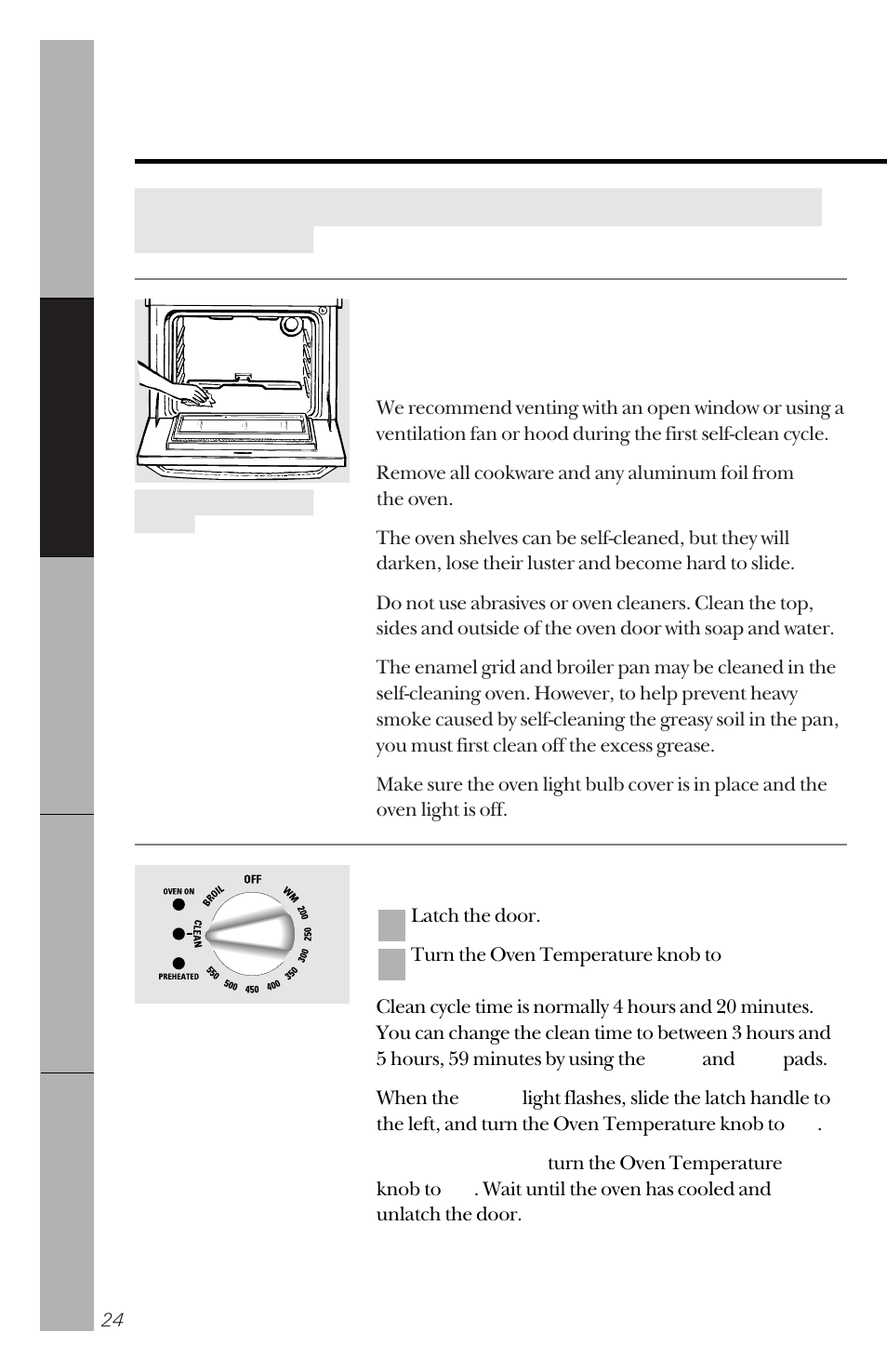 Care and cleaning, Care and cleaning –31, Using the self-cleaning oven | GE 164D3333P071 User Manual | Page 24 / 48