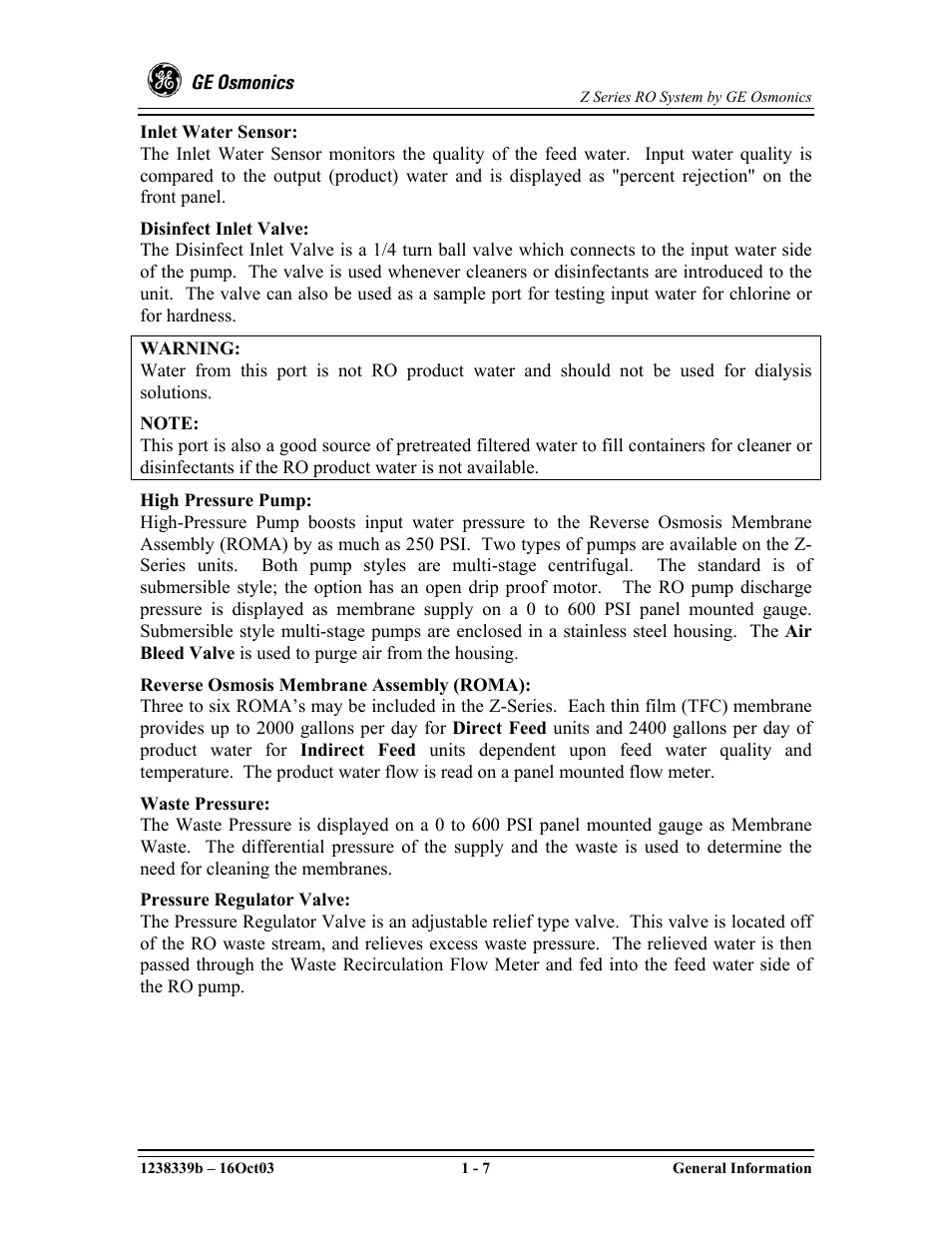 GE Z-14400 User Manual | Page 13 / 128