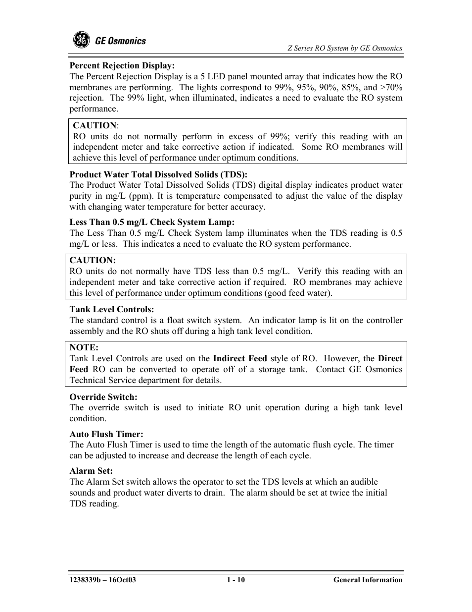 GE Z-14400 User Manual | Page 16 / 128