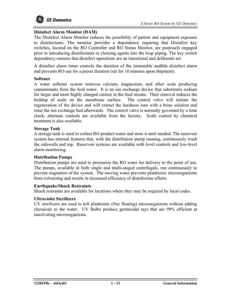 GE Z-14400 User Manual | Page 19 / 128