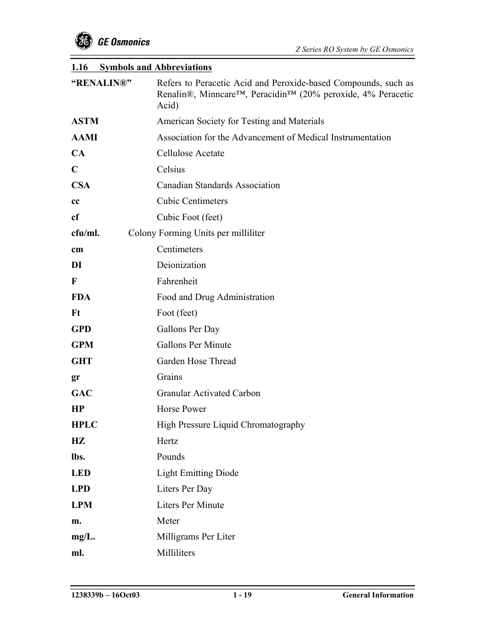 GE Z-14400 User Manual | Page 25 / 128