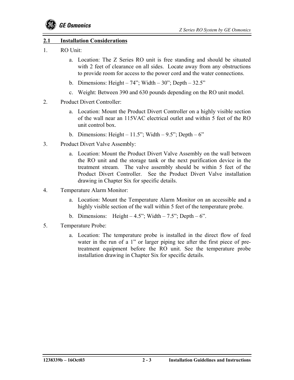 GE Z-14400 User Manual | Page 31 / 128