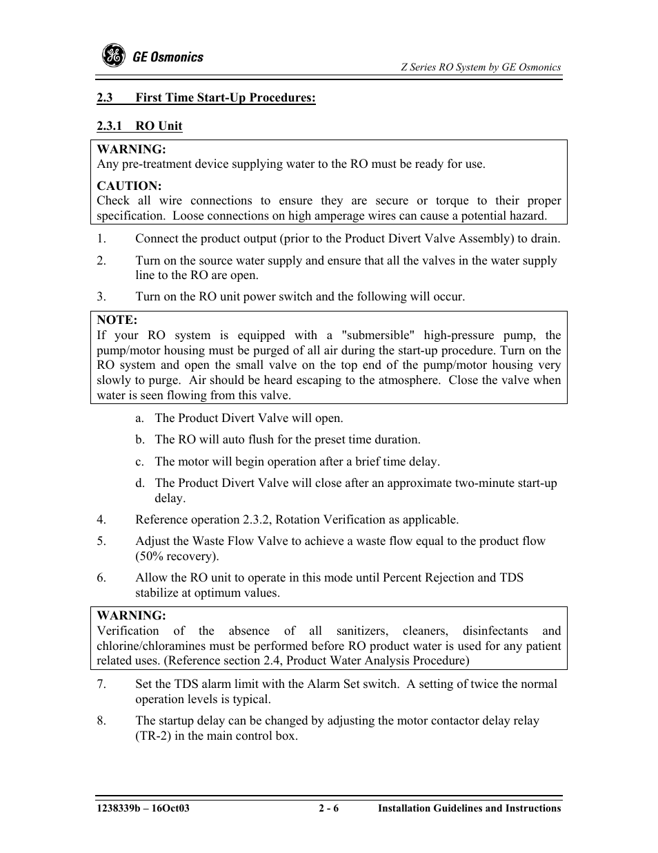 GE Z-14400 User Manual | Page 34 / 128