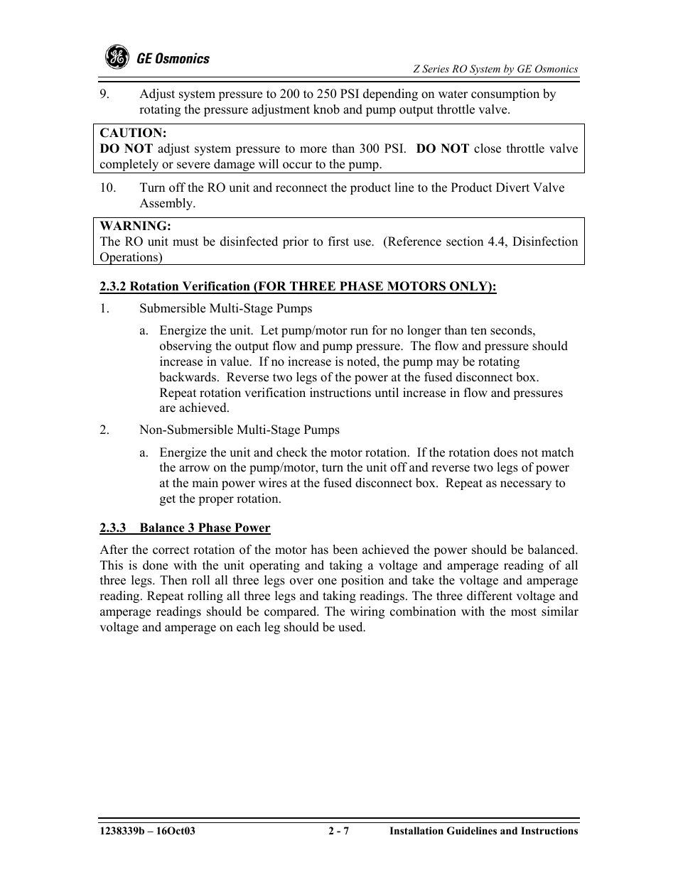 GE Z-14400 User Manual | Page 35 / 128