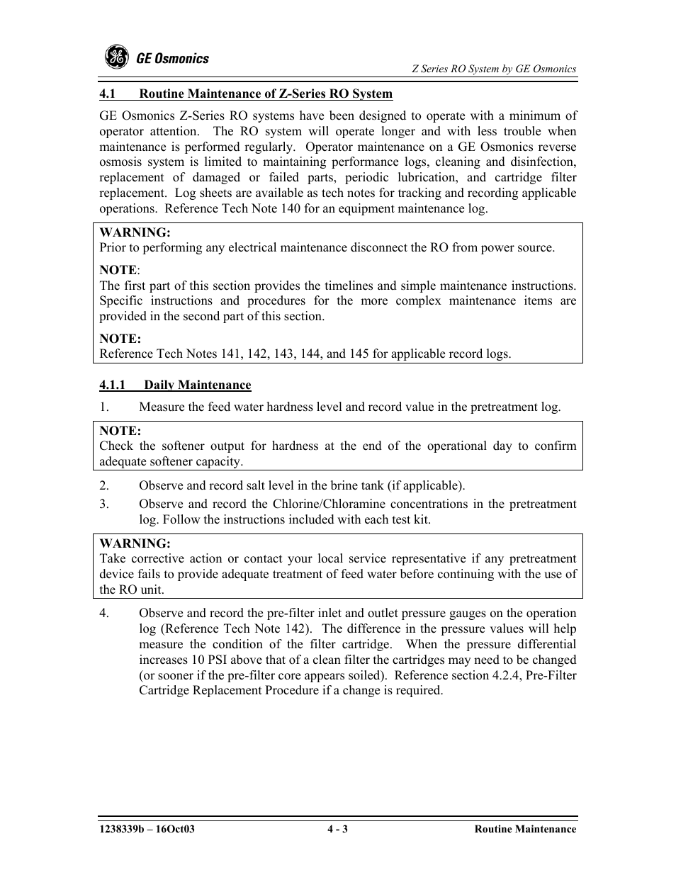 GE Z-14400 User Manual | Page 47 / 128