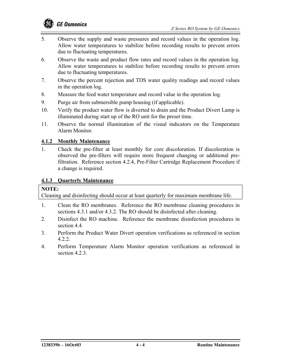 GE Z-14400 User Manual | Page 48 / 128