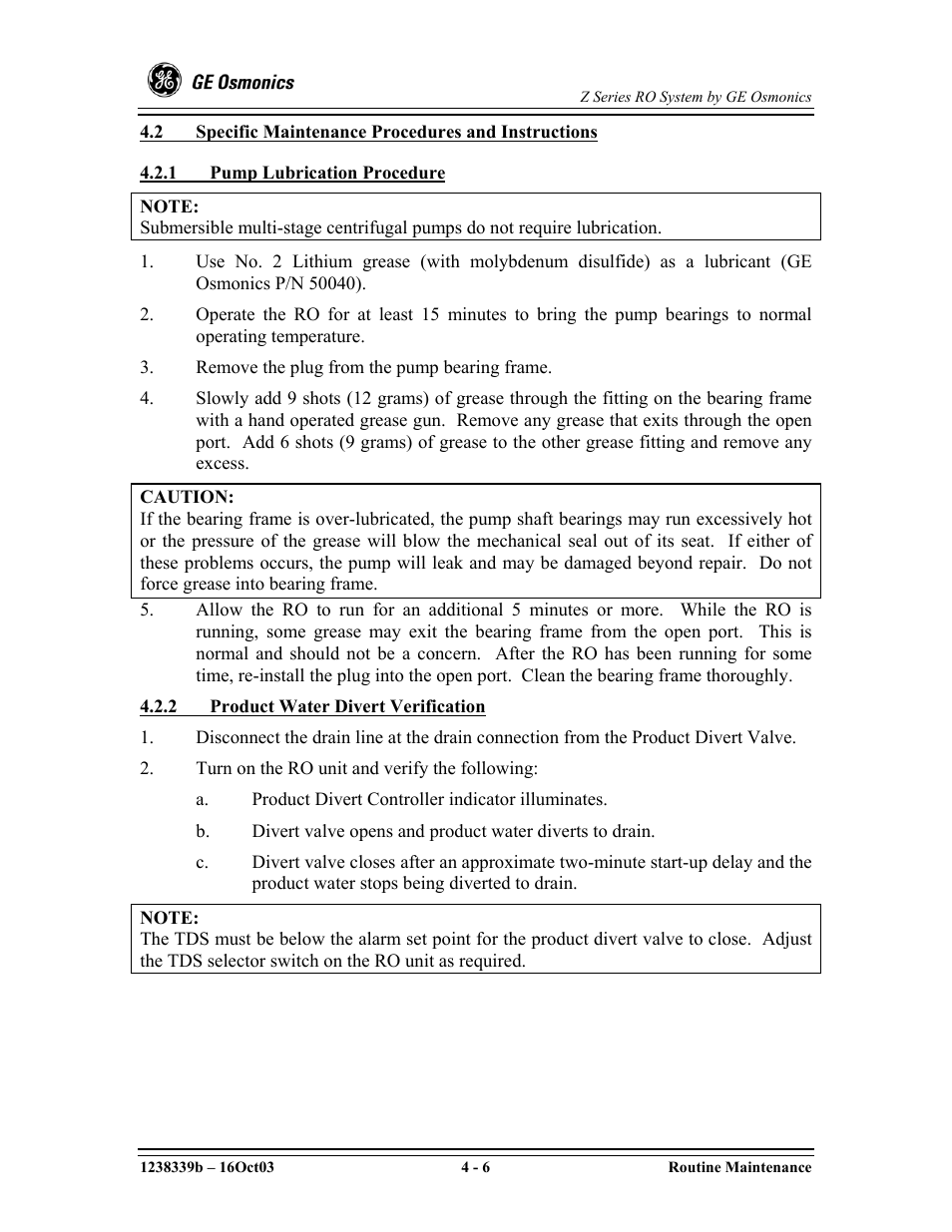 GE Z-14400 User Manual | Page 50 / 128