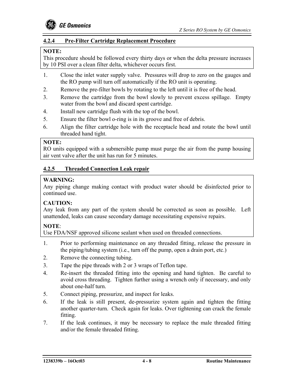 GE Z-14400 User Manual | Page 52 / 128