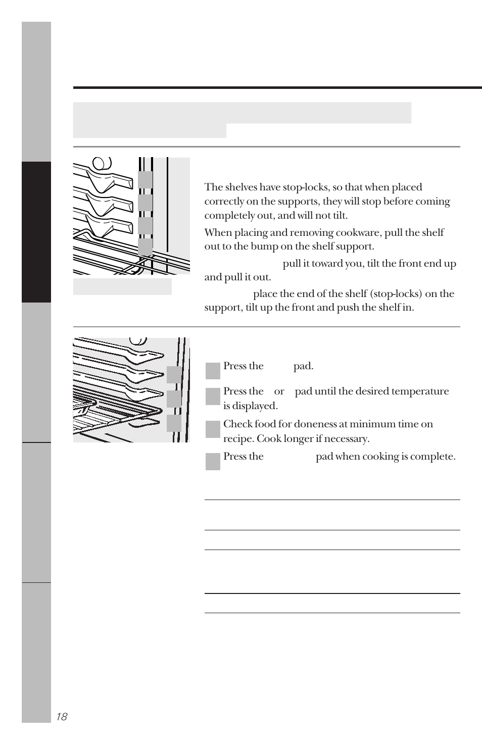 Using the oven, Ab c d, Ab c | GE 164D3333P034 User Manual | Page 18 / 56