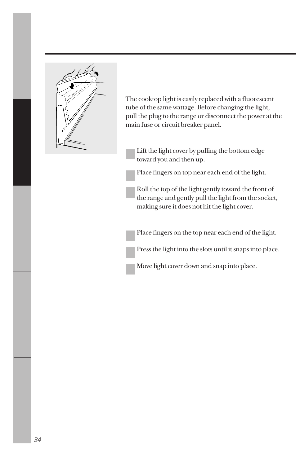 Care and cleaning of the range | GE 164D3333P034 User Manual | Page 34 / 56