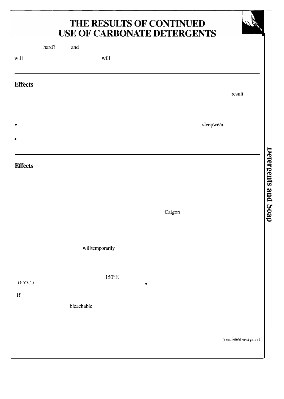 On clothes, On washer, Recommended methods to reduce limestone buildup | GE WA8616R User Manual | Page 15 / 28