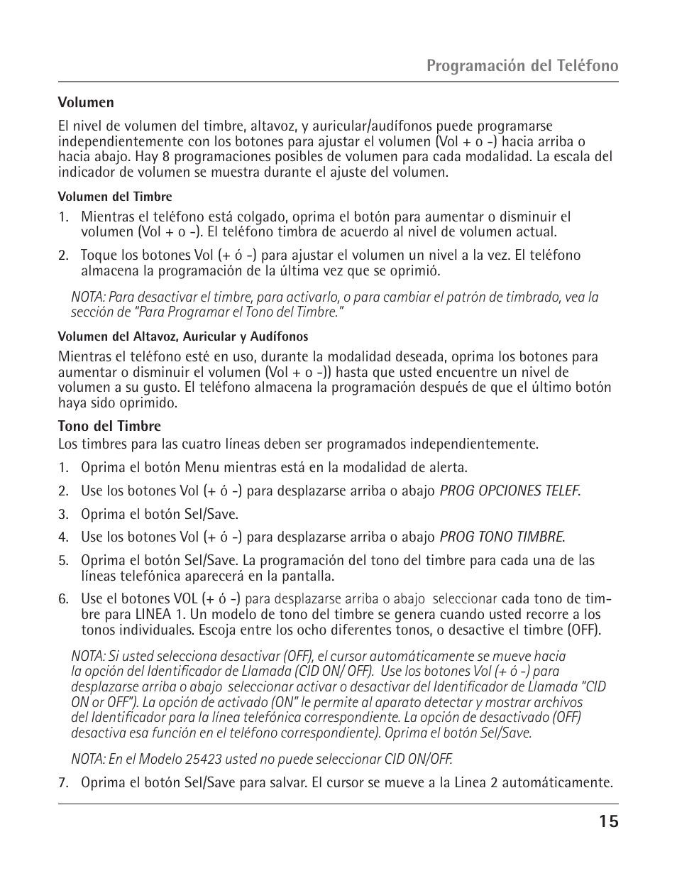 GE 25424 User Manual | Page 59 / 88