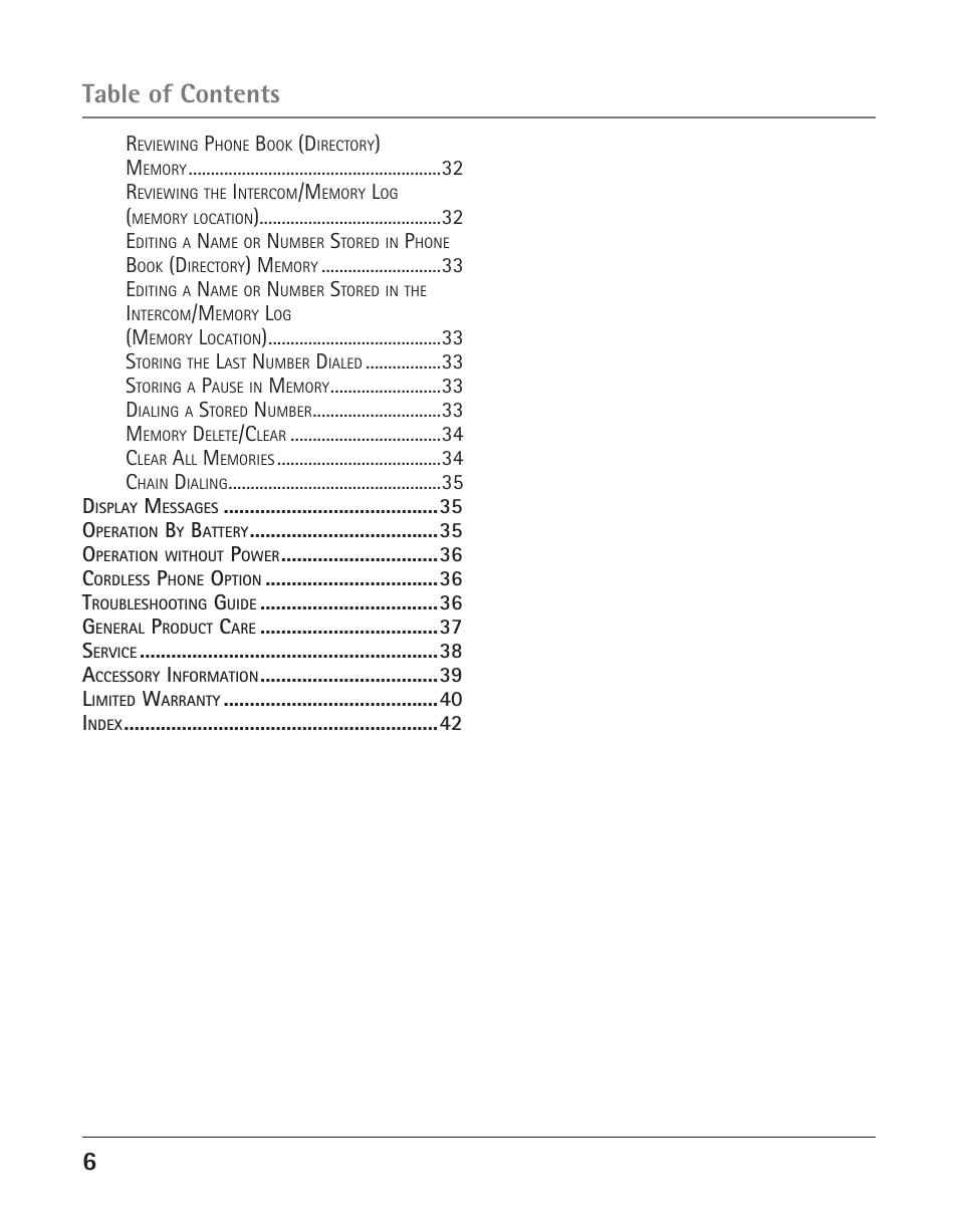 GE 25424 User Manual | Page 6 / 88
