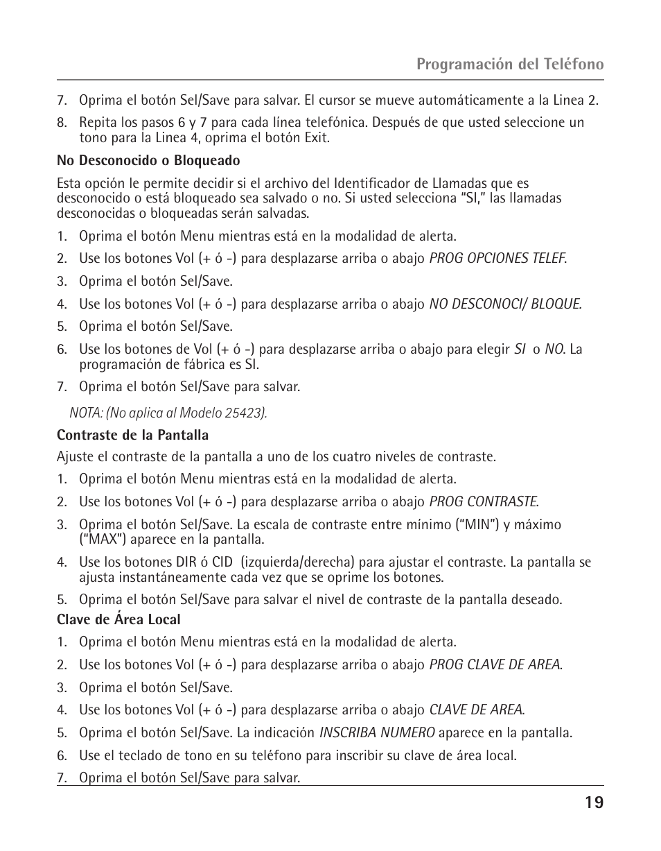 GE 25424 User Manual | Page 63 / 88