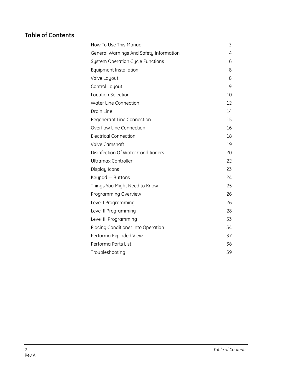 GE 263 User Manual | Page 2 / 44