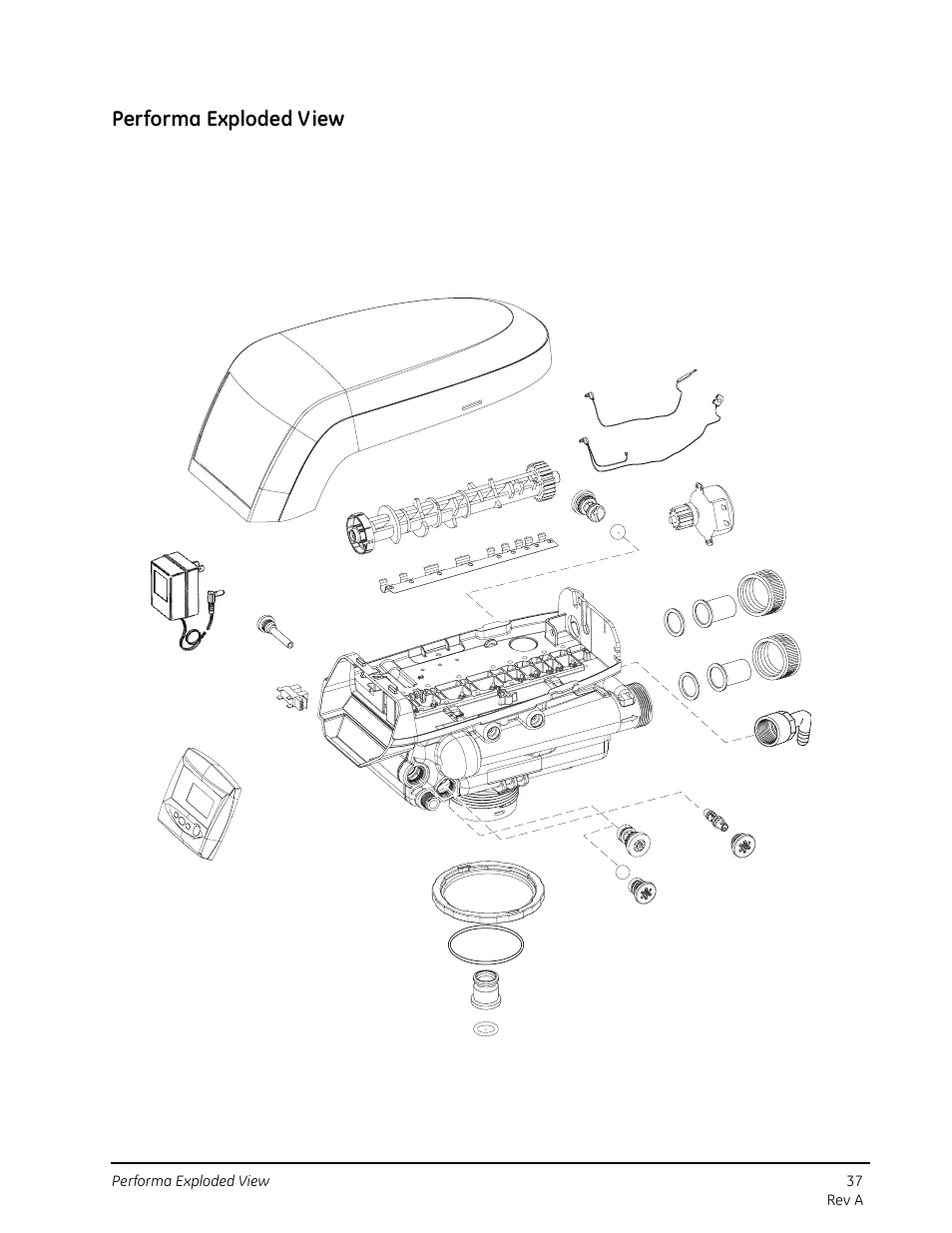 Performa exploded view | GE 263 User Manual | Page 37 / 44