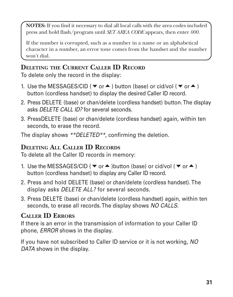 Id r, Id e | GE 27958 User Manual | Page 31 / 96