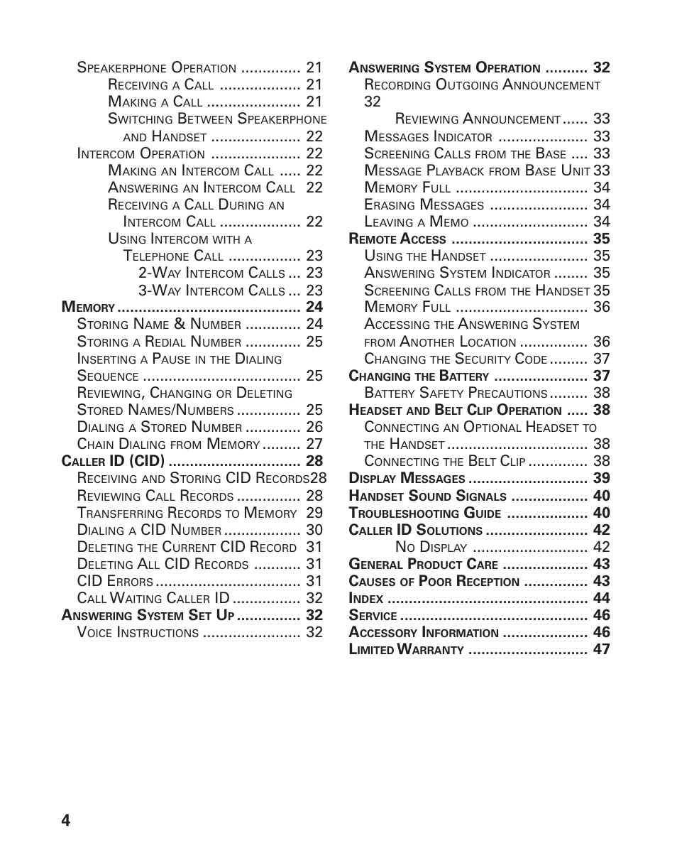 GE 27958 User Manual | Page 4 / 96