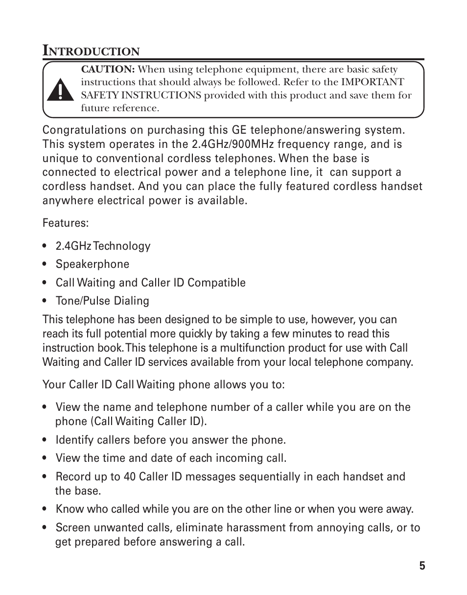 GE 27958 User Manual | Page 5 / 96