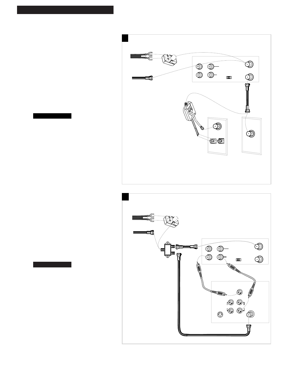 Antenna or cable system without a cable box, A. basic hookup, B. advanced hookup | 3hooking up the vcr | GE VG2053/VG4053 User Manual | Page 5 / 32