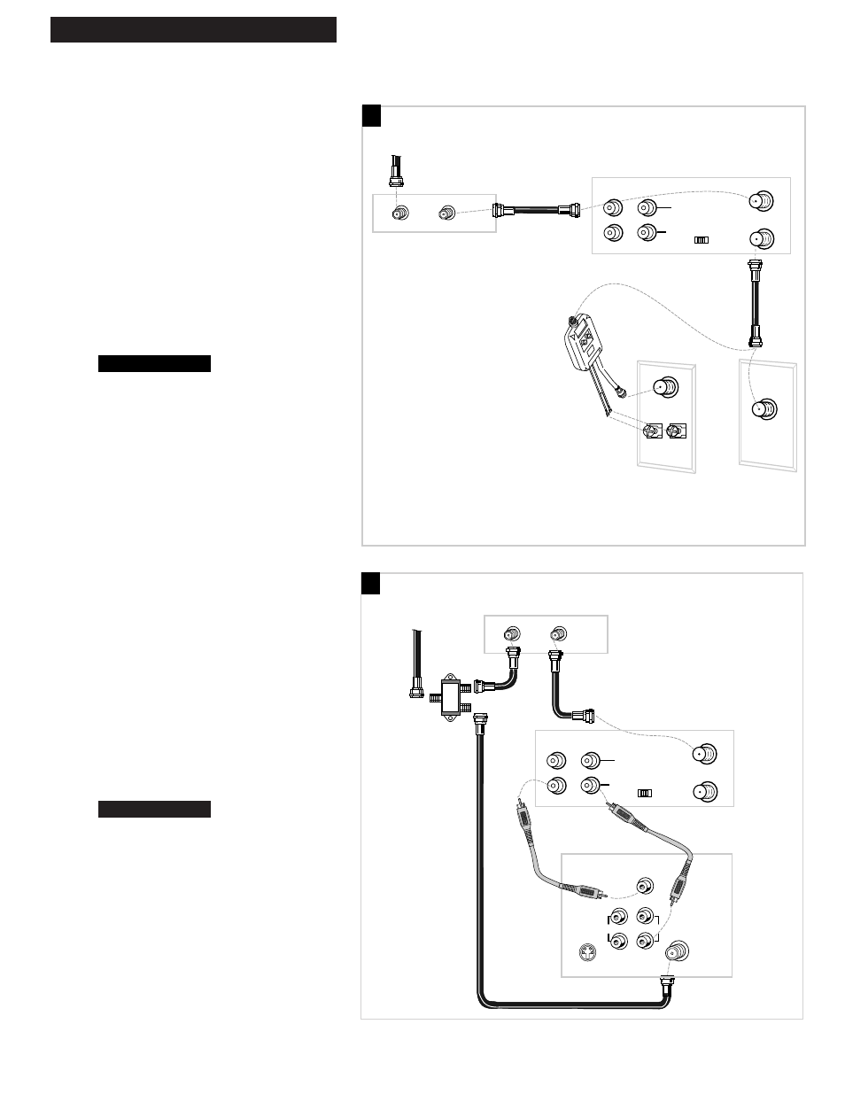 A. basic hookup, B. advanced hookup, 5hooking up the vcr | Such as hbo, showtime, pay-per-view, etc.) | GE VG2053/VG4053 User Manual | Page 7 / 32