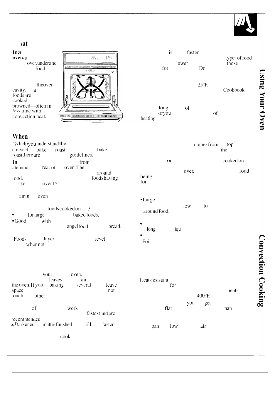 Convection cooking 11, Convection cooking, Should you use convection bake or convection roast | Cookware for convection cooking | GE 164D2966P126 User Manual | Page 11 / 40
