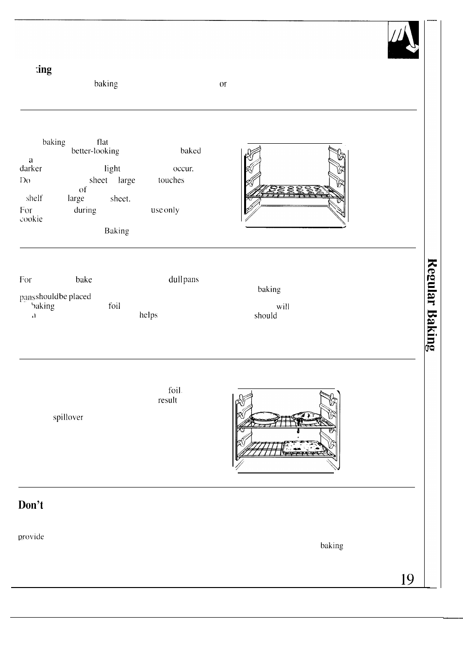 Guides, Cookies, Pies cakes | Aluminum foil, Peek | GE 164D2966P126 User Manual | Page 19 / 40