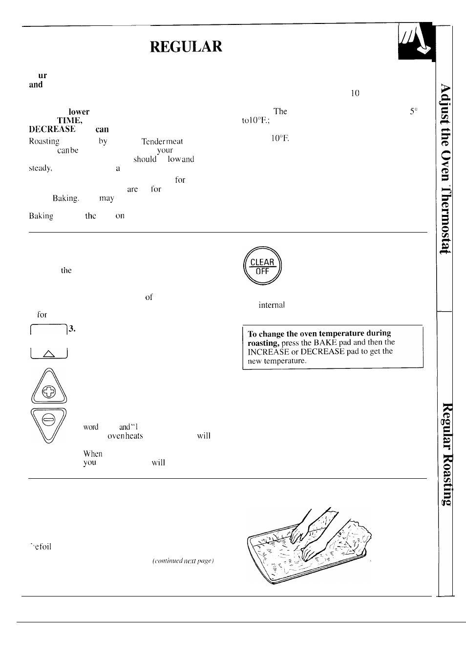 Regular roasting/guide , 26, Roasting, Use of aluminum foil | GE 164D2966P126 User Manual | Page 23 / 40