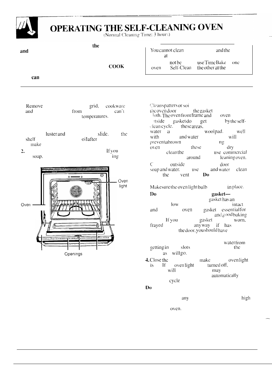 Self-cleaning instructions, Before a clean cycle | GE 164D2966P126 User Manual | Page 30 / 40