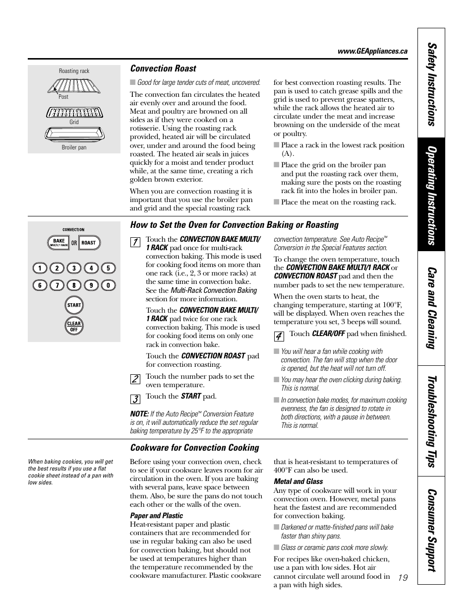 GE JCB968 User Manual | Page 19 / 48