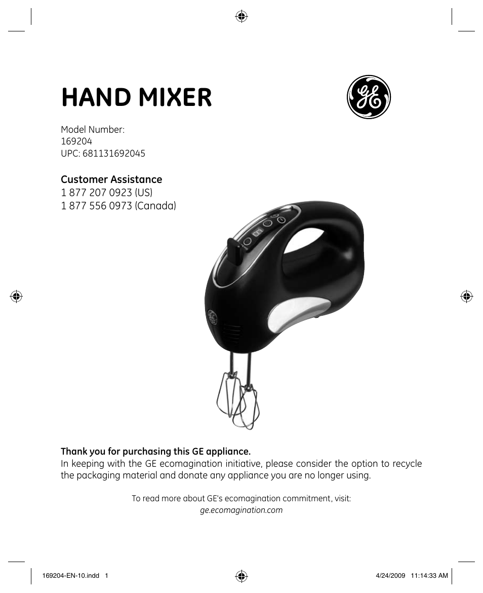 GE 681131692045 User Manual | 11 pages