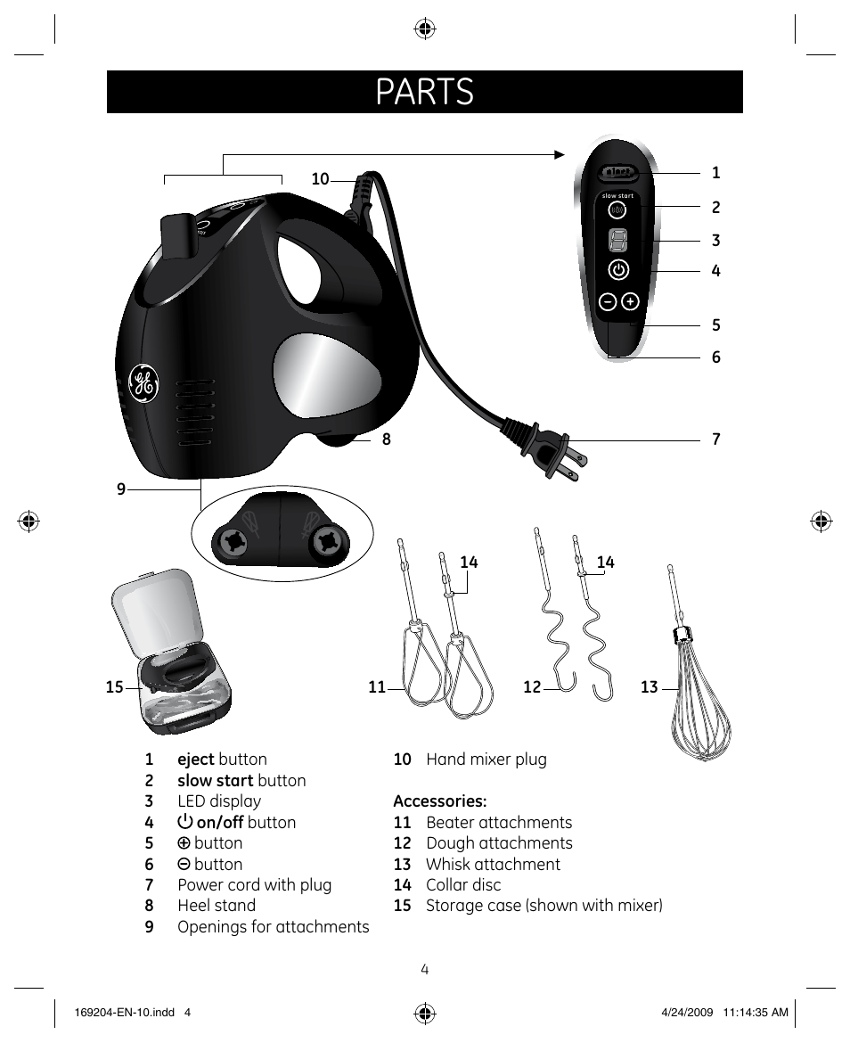 Parts | GE 681131692045 User Manual | Page 4 / 11