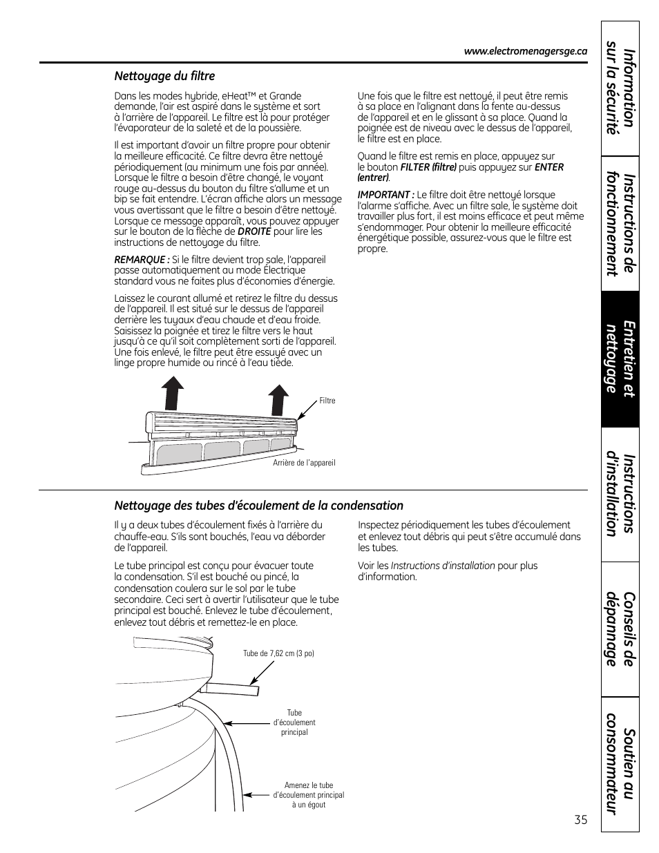 GE GEH50DNSRSA User Manual | Page 35 / 68