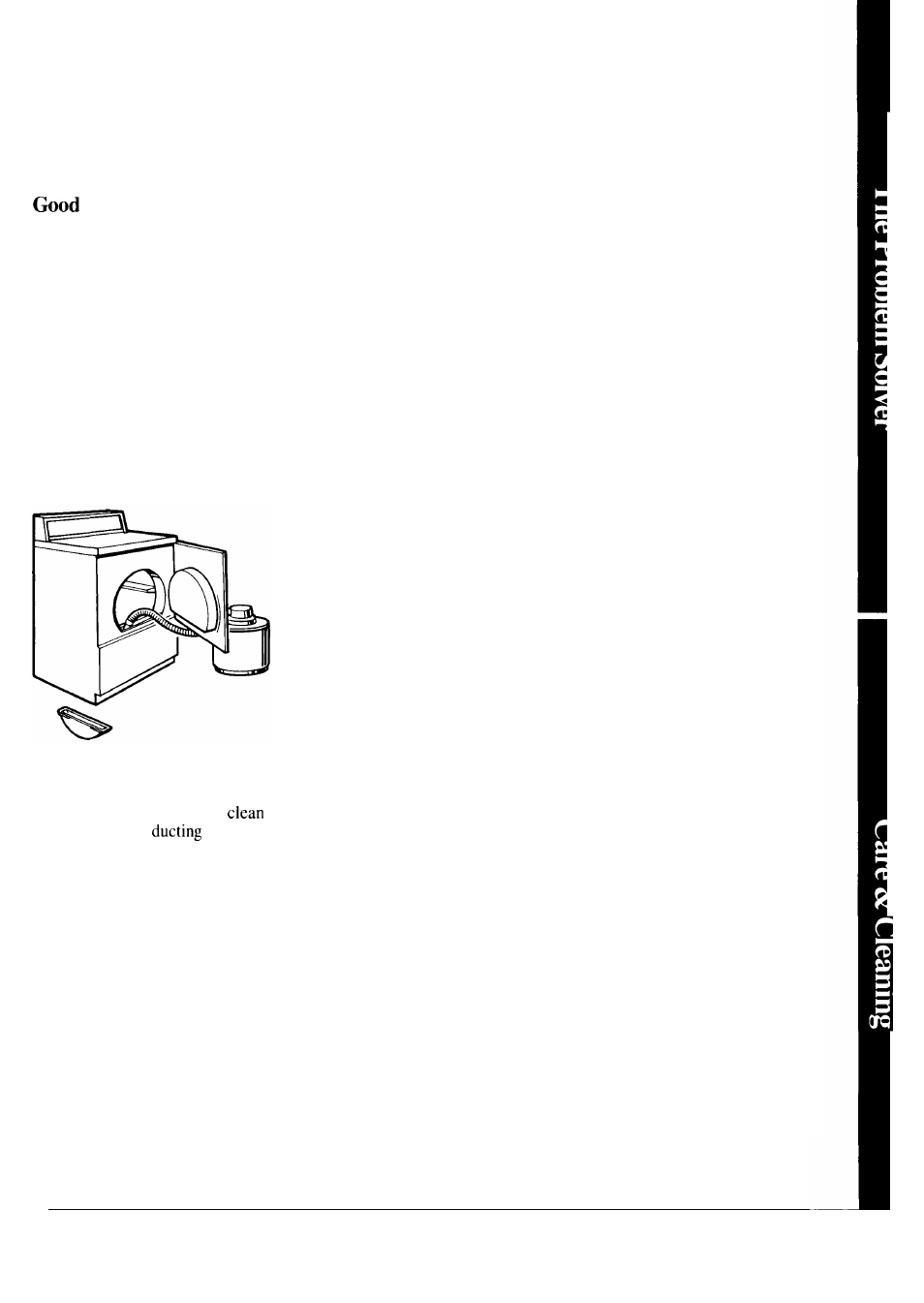 Care and cleaning, Dryer exhaust, Storing dryer | User maintenance instructions 13, Dryer care | GE DDG5380G User Manual | Page 13 / 16