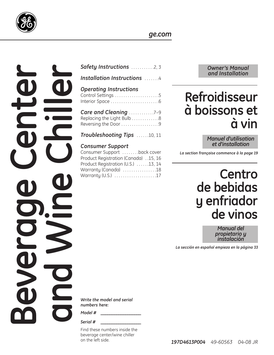 GE 197D4613P004 User Manual | 48 pages