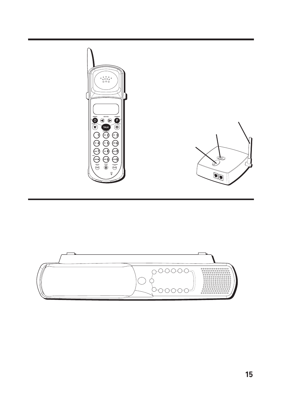 Andset, Ayout, Pacemaker | Page button page/in use indicator antenna | GE 26976 User Manual | Page 15 / 100