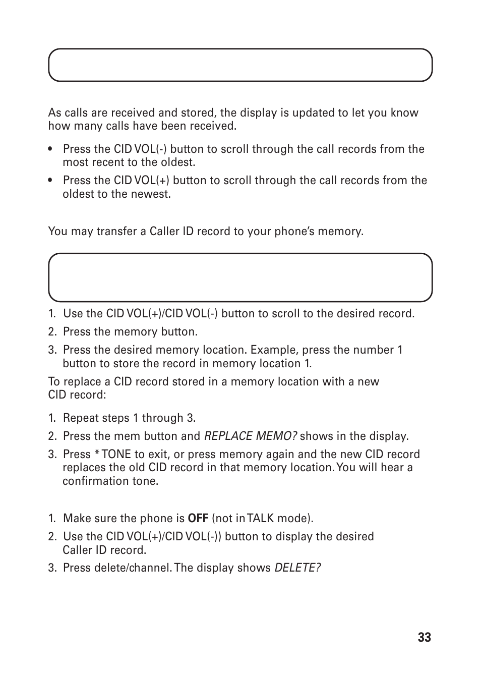 Cid r | GE 26976 User Manual | Page 33 / 100