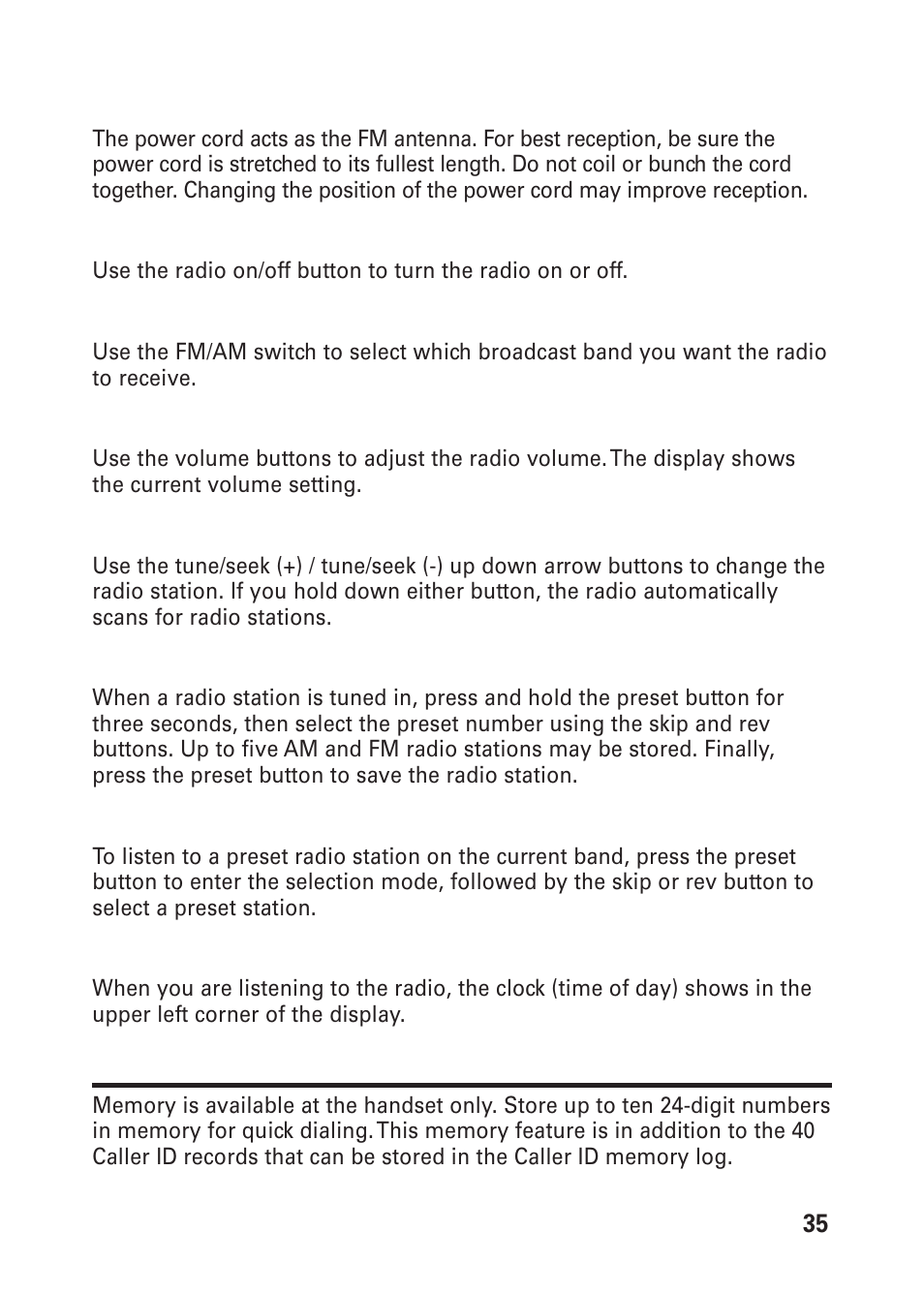 Fm a | GE 26976 User Manual | Page 35 / 100