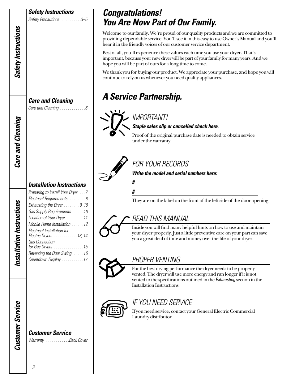 GE DCD330G User Manual | Page 2 / 20