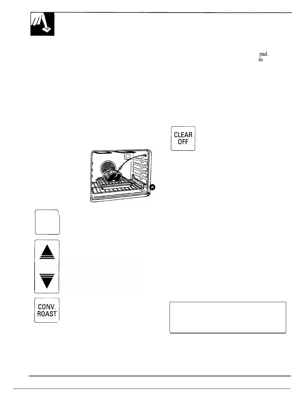 Probe ,24,25, Convection roasting, Probe | Conv. roast, Clear off | GE 164D2966P030 User Manual | Page 16 / 40