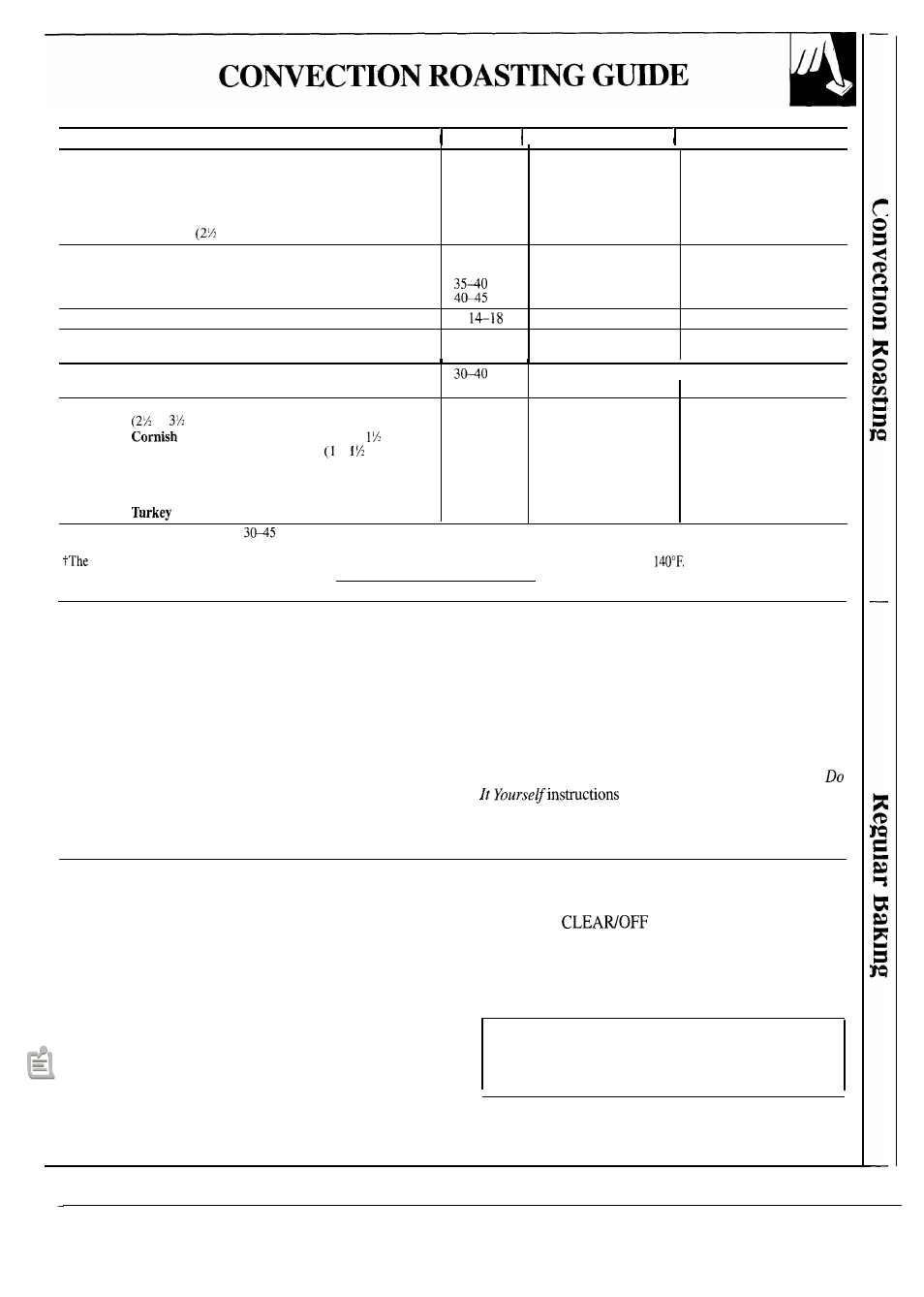 Oven -29, Baking, Regular baking | How to set your oven for baking | GE 164D2966P030 User Manual | Page 17 / 40