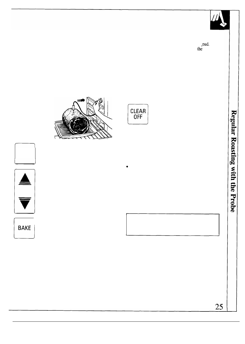 Probe, Bake, Clear | GE 164D2966P030 User Manual | Page 25 / 40