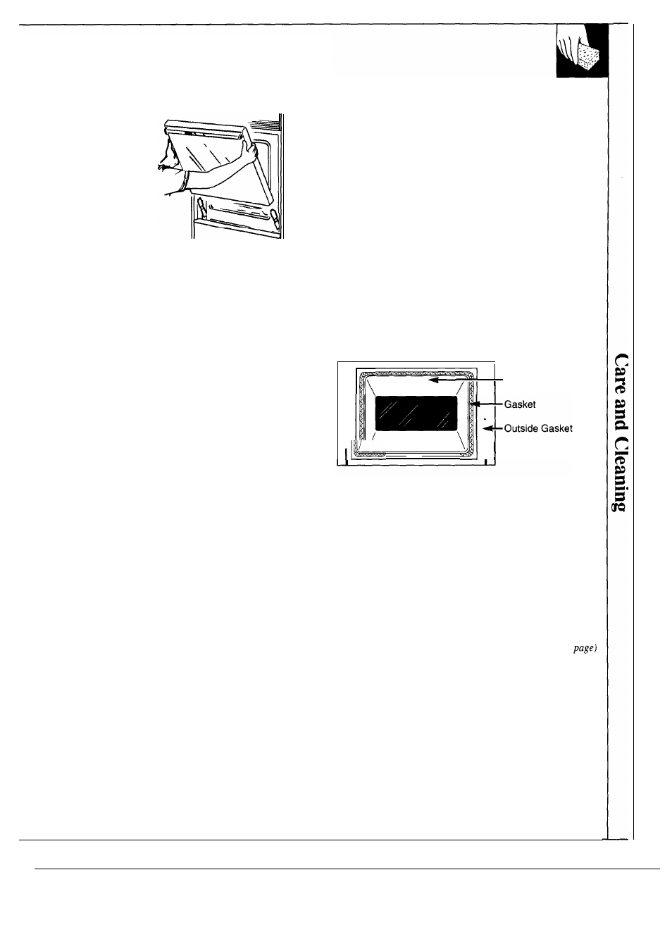 Oven door, Lift-off oven door | GE 164D2966P030 User Manual | Page 35 / 40